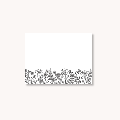 Pressed Floral Sticky Note, 4x3"