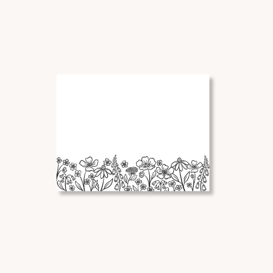 Pressed Floral Sticky Note, 4x3"