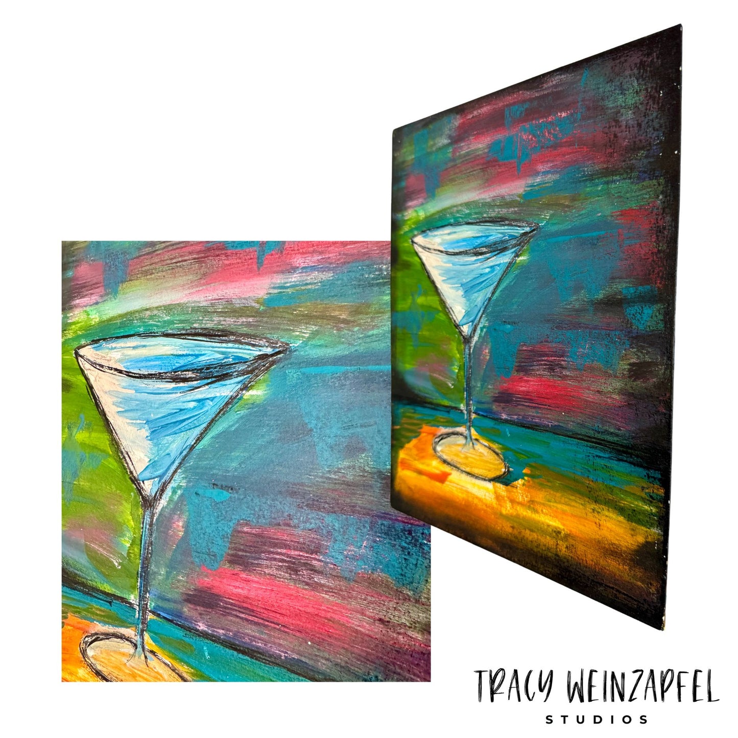 Vibrant Martini - 8 X 10 Canva Art Board