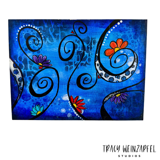 Whimsical Flourish - 12 X 9 Canva Art Board