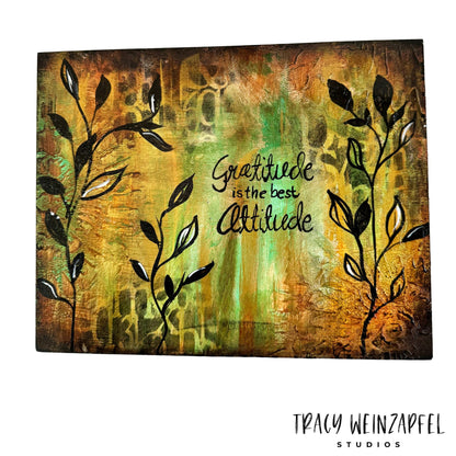 Gratitude Attitude - 10 X 8 Painting on Wood MDF