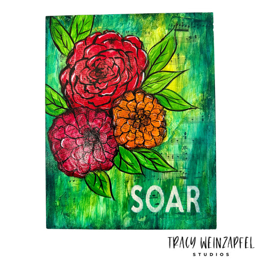 Soar - 8 X 10 Painting on Wood MDF