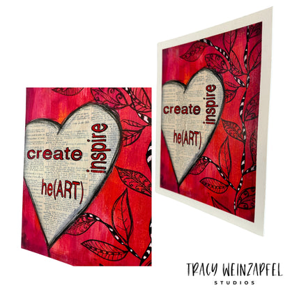 Create Inspire Heart - 8 X1 0 Canva Art Board