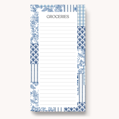 Floral Magnetic Grocery Notepad