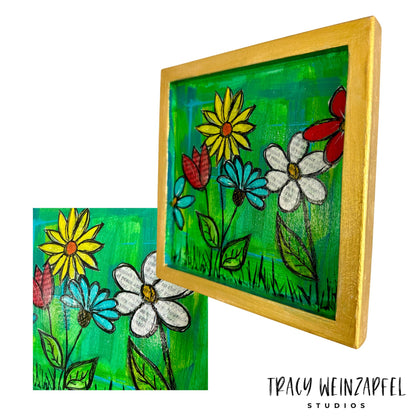 Sunlit Garden - 7 X 7 Framed Wood