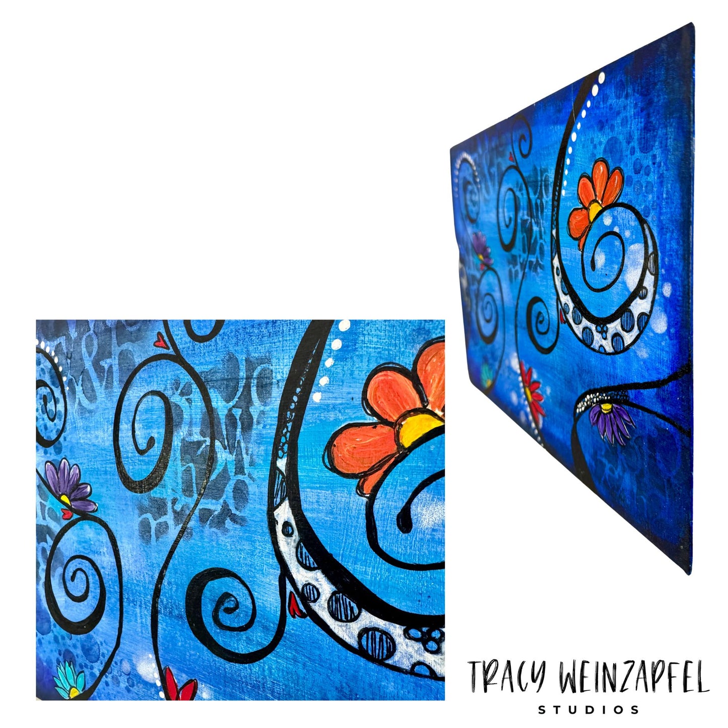 Whimsical Flourish - 12 X 9 Canva Art Board