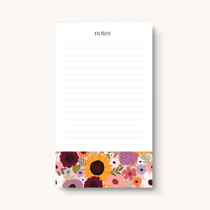 Floral Lined Notepad