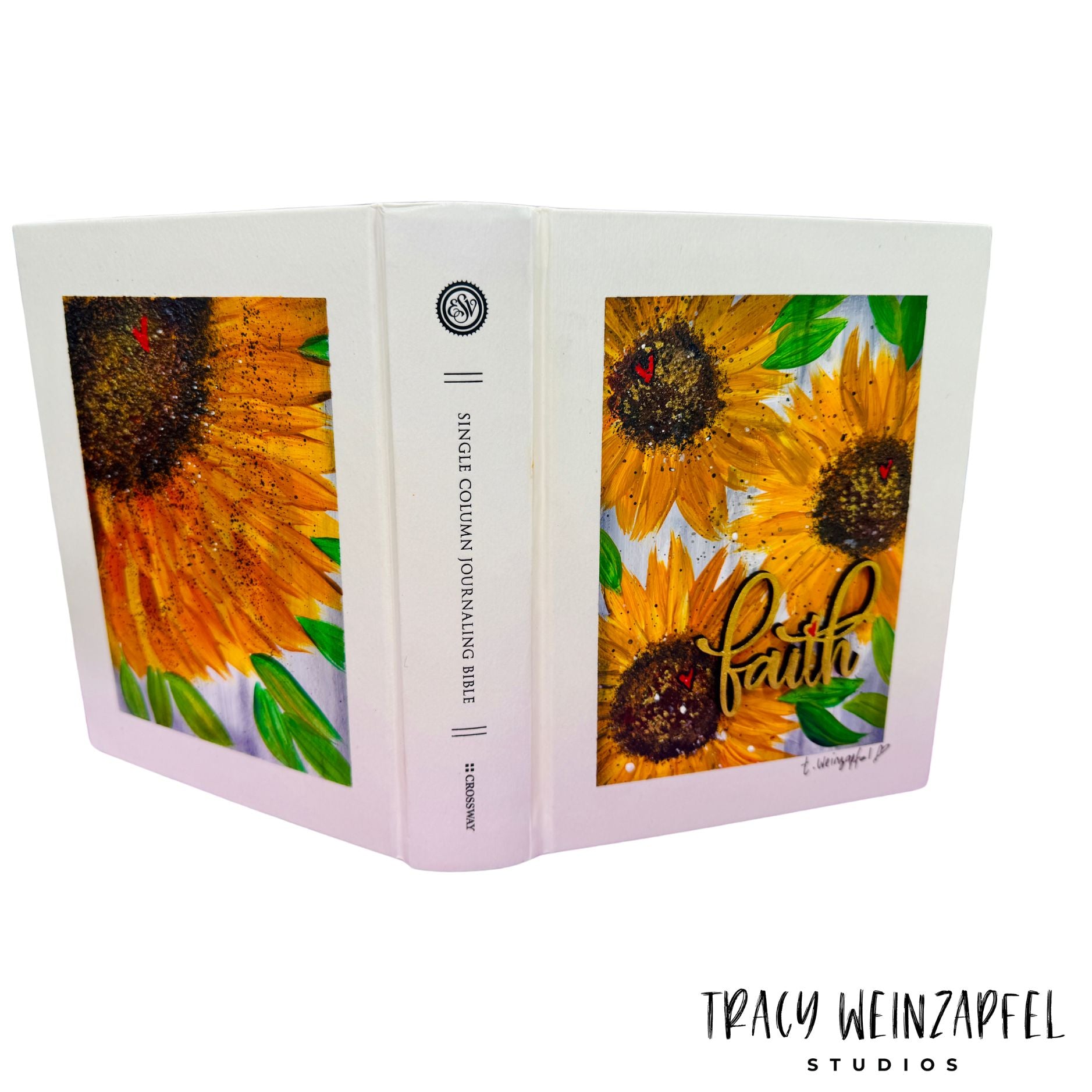 Custom painted cheapest Bible| Cowprint Sunflower Bible| Paperback