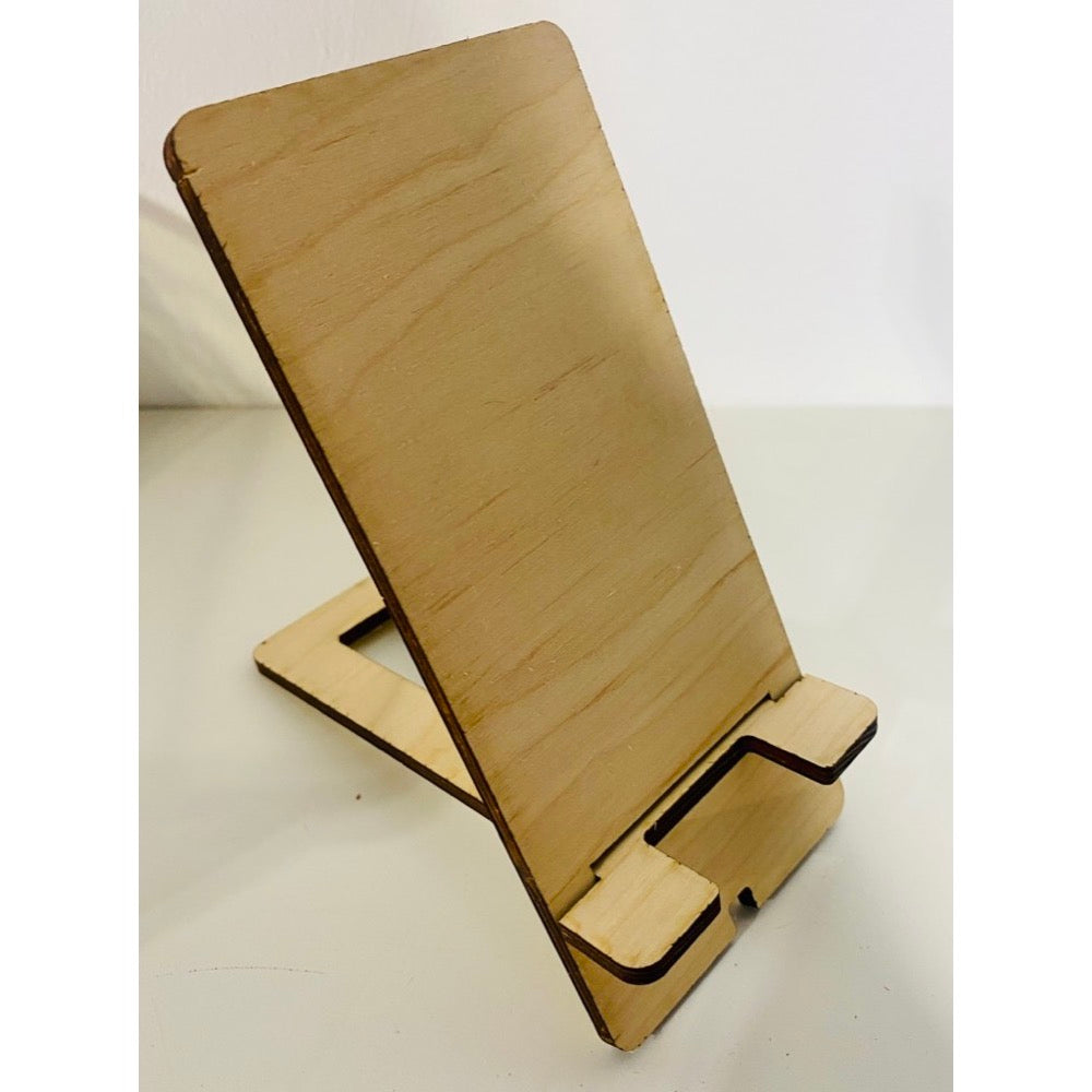 3" X 6.75" - 1/4" Wood Birch Mobile Phone Stand