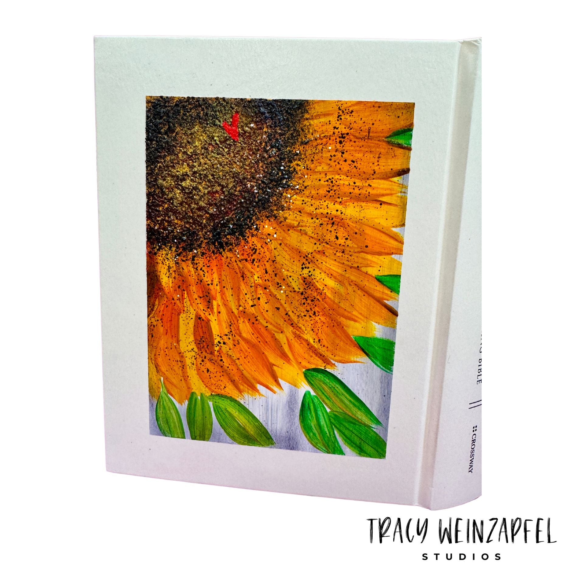 Hand Painted Bible, Sunflowers, Personal outlets Bible, Personalized Keepsake