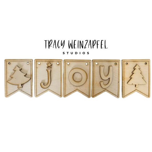 4" X 6" - 1/8" MDF Joy Banner Set