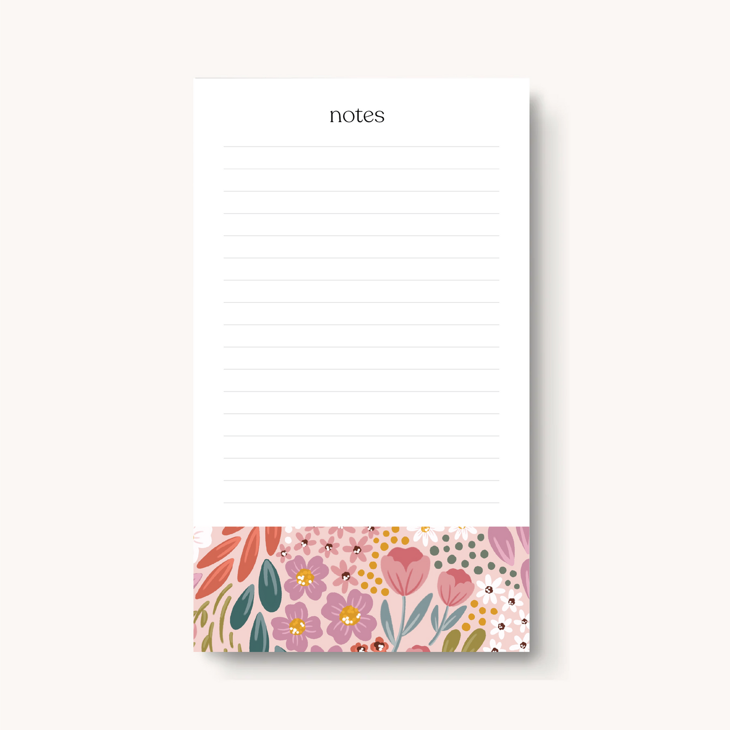 Floral Lined Notepad