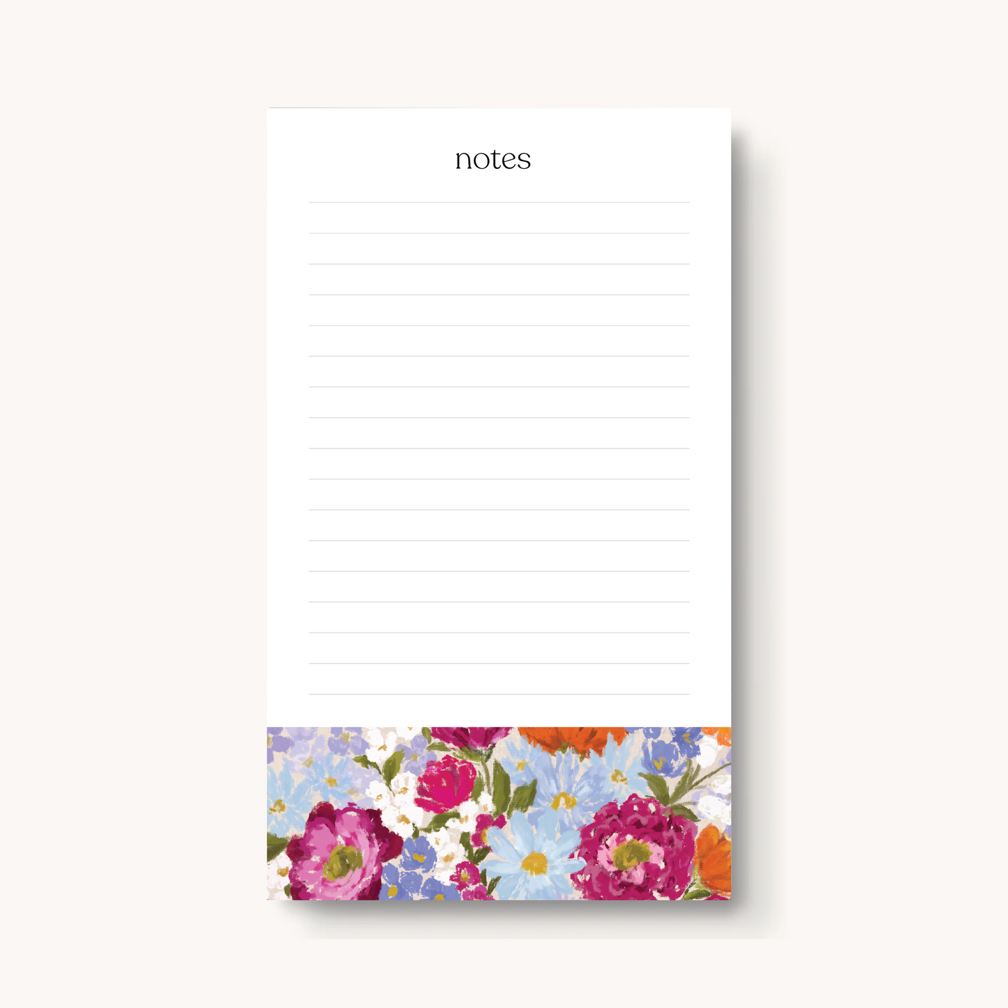 Floral Lined Notepad