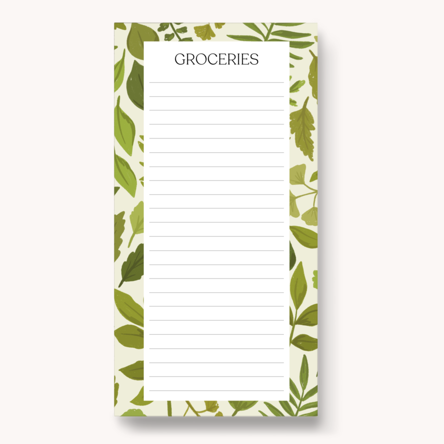 Floral Magnetic Grocery Notepad