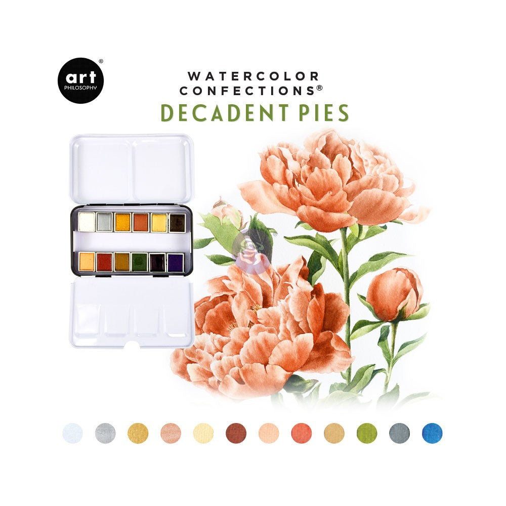 Watercolor Confections - Decadent Pies