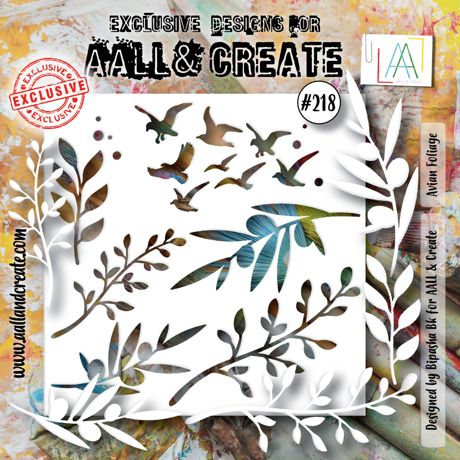 AALL And Create Stencil 6"X6" - Avian Foliage