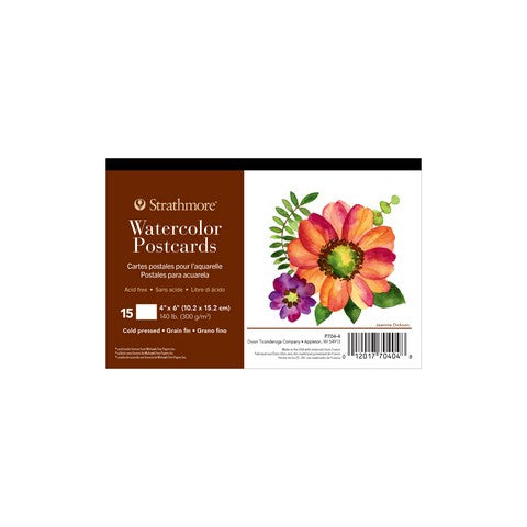 Strathmore Watercolor Postcard Paper Pad 4"X6" - 15 Postcards