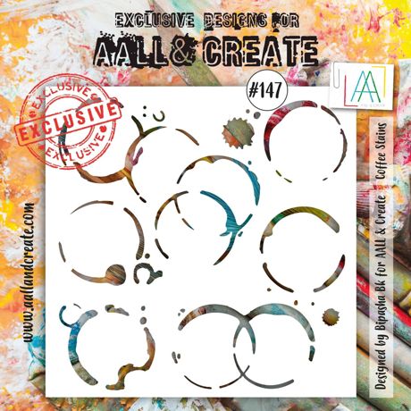 AALL And Create Stencil 6"X6" - Coffee Stains