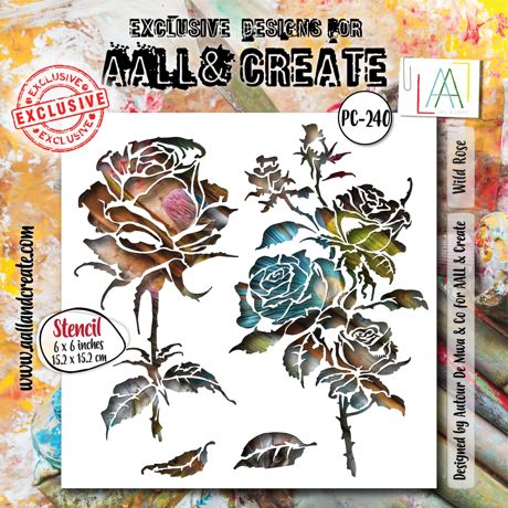 AALL And Create Stencil 6"X6" - Wild Rose