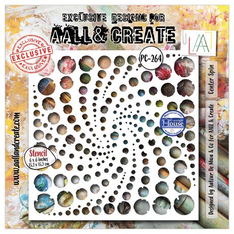 AALL And Create Stencil 6"X6" - Center Spin