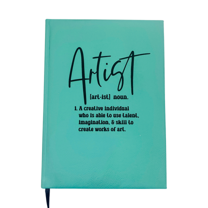 Artist Journal with Lined Notepad - 5 1/4" X 8 1/4" Teal