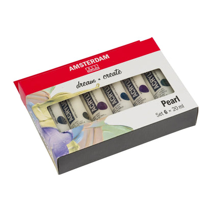 Royal Talens Amsterdam Acrylics Standard Series - 6 X 20 ML Pearl Set