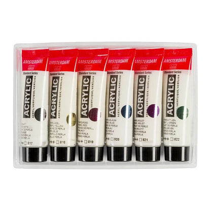 Royal Talens Amsterdam Acrylics Standard Series - 6 X 20 ML Pearl Set