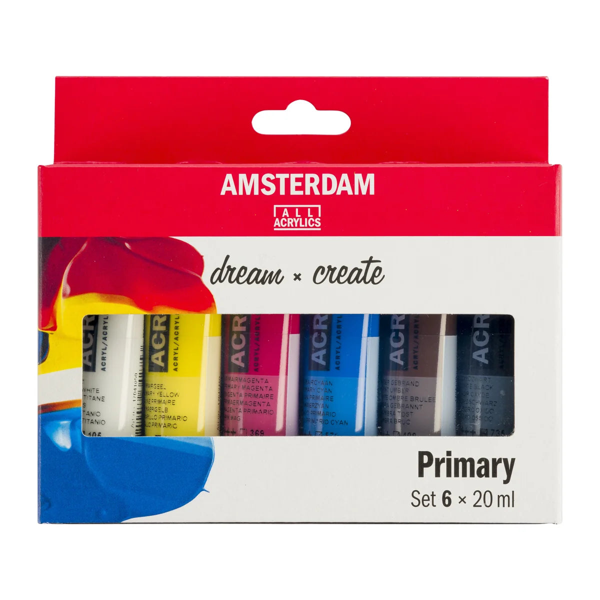 Royal Talens Amsterdam Acrylics Standard Series - 6 X 20 ML Primary Set