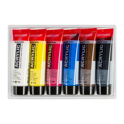Royal Talens Amsterdam Acrylics Standard Series - 6 X 20 ML Primary Set