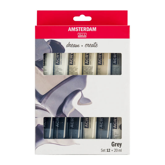 Royal Talens Amsterdam Acrylics Standard Series - 12 X 20 ML Grey Set