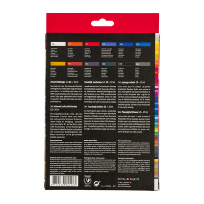 Royal Talens Amsterdam Acrylics Standard Series - 12 X 20 ML Urban Landscape Set