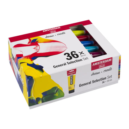 Royal Talens Amsterdam Acrylics Standard Series - 36 X 20 ML General Selection Set