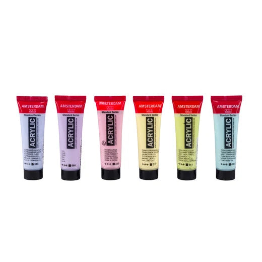 Royal Talens Amsterdam Acrylics Standard Series - 6 X 20 ML Pastel Set