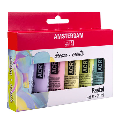 Royal Talens Amsterdam Acrylics Standard Series - 6 X 20 ML Pastel Set