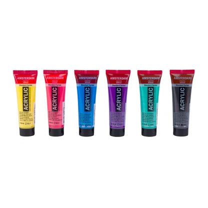 Royal Talens Amsterdam Acrylics Standard Series - 6 X 20 ML Colorful Metallic Set