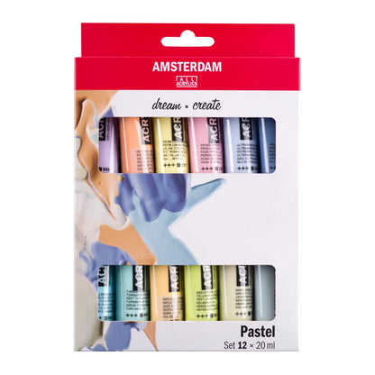 Royal Talens Amsterdam Acrylics Standard Series - 12 X 20 ML Pastel Set
