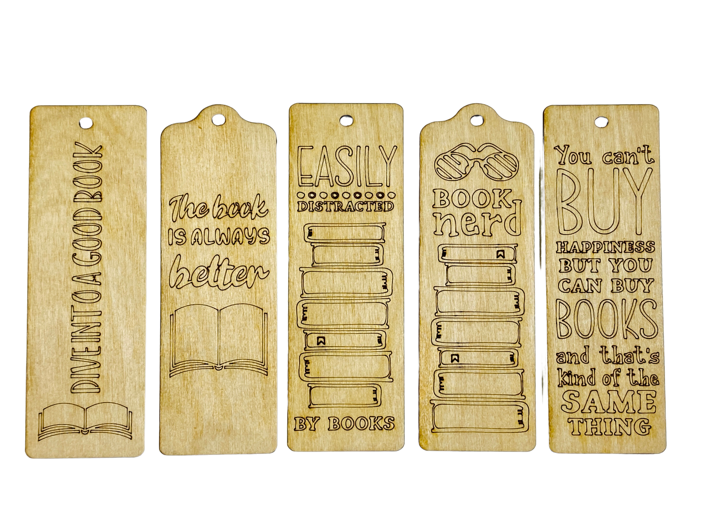 MDF Booklovers Bookmarks - Set of 5