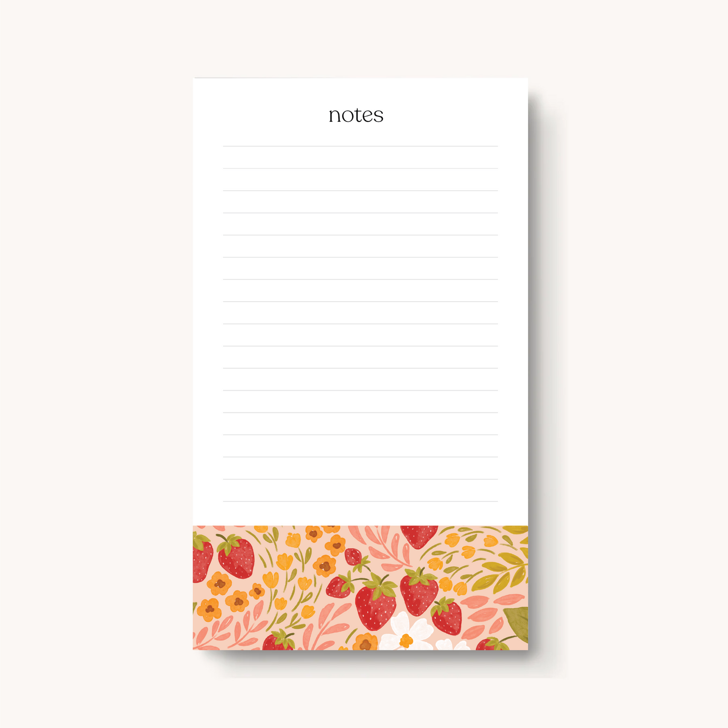 Floral Lined Notepad