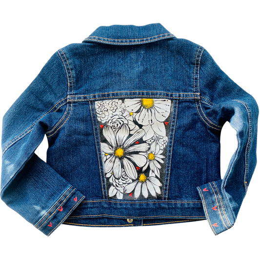 Hand Painted Toddler Jean Jacket - 4T