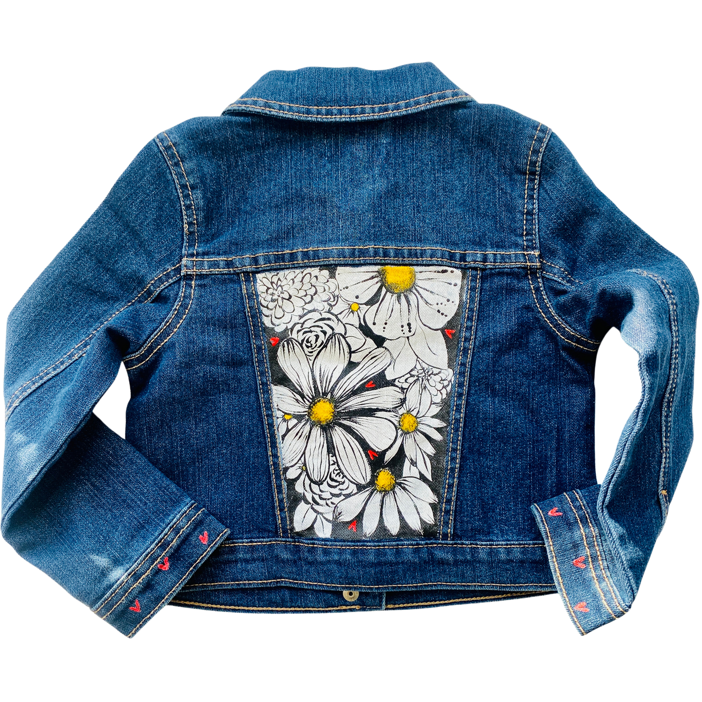 Hand Painted Toddler Jean Jacket - 4T