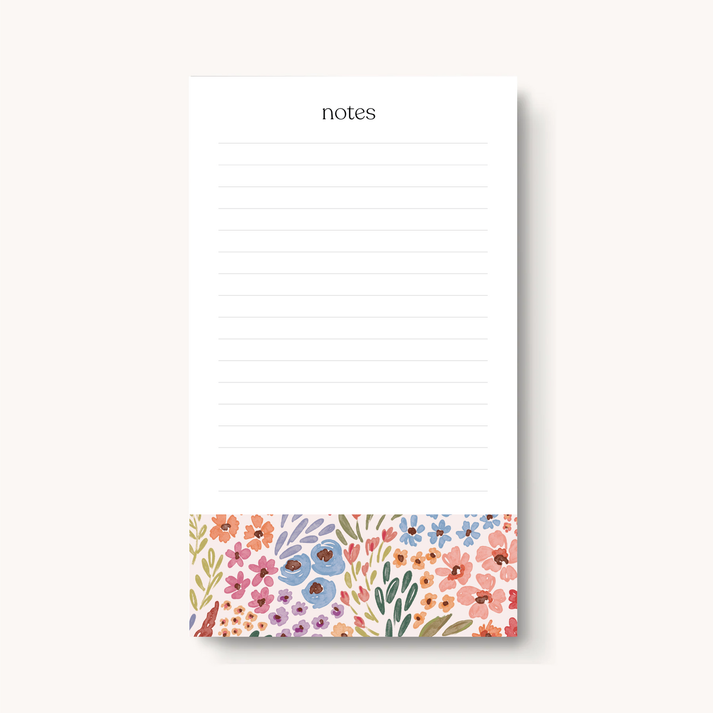 Floral Lined Notepad