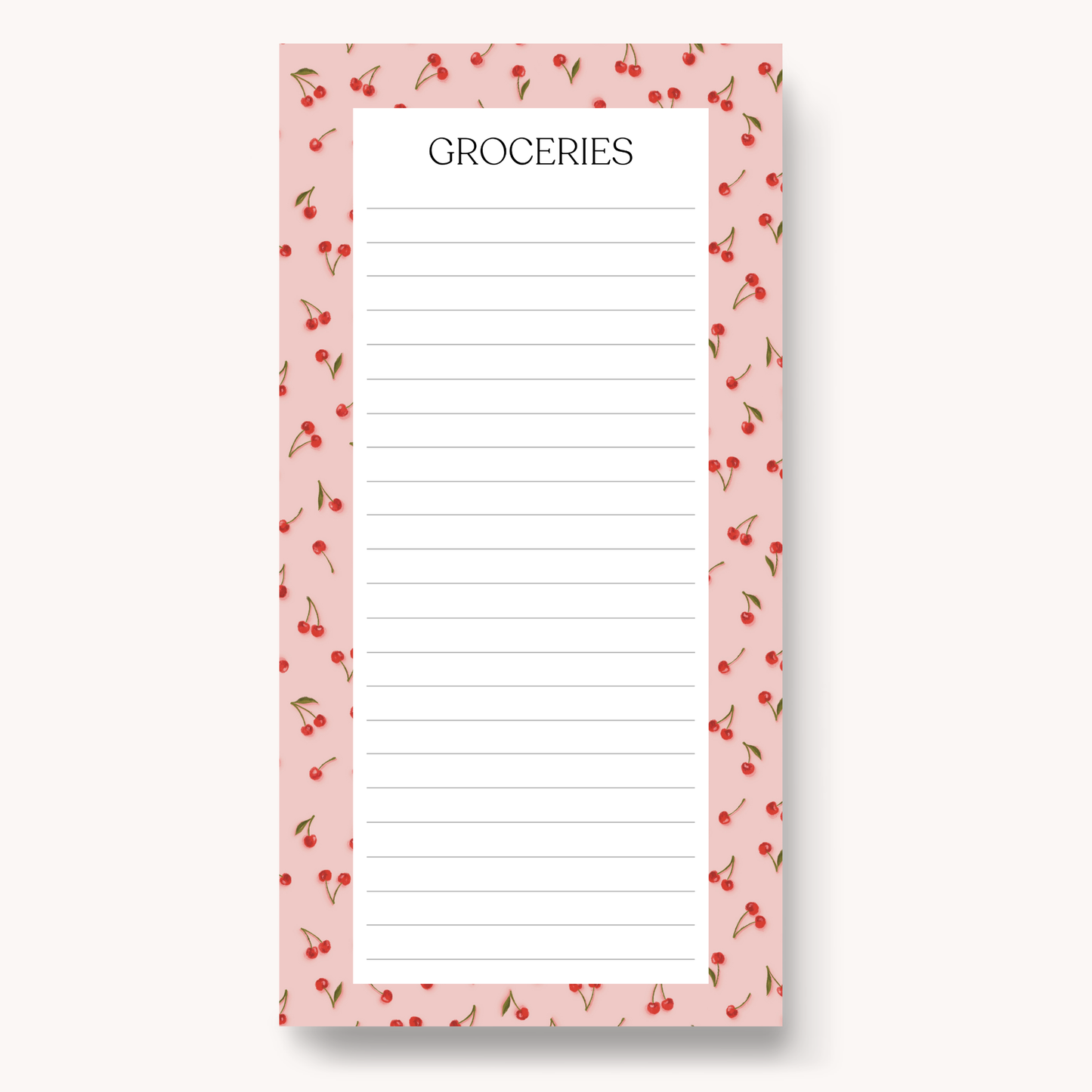 Floral Magnetic Grocery Notepad