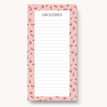 Floral Magnetic Grocery Notepad