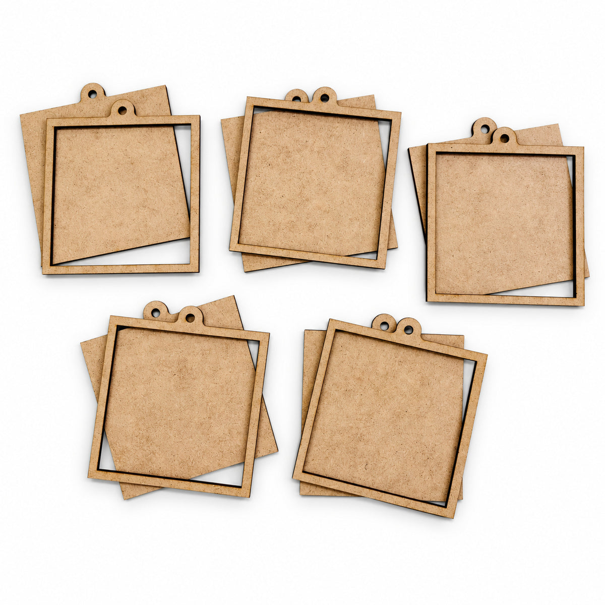 The Artful Gathering November 2026 – The Artful Gathering Square Framed MDF Ornaments — Set of 5