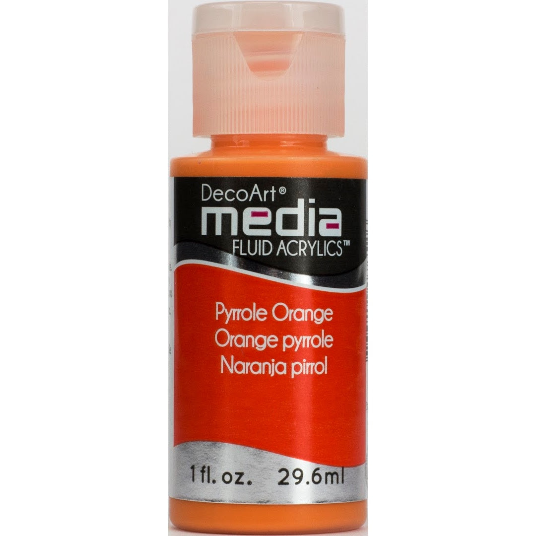 DecoArt Media Fluid Acrylics - Pyrrole Orange (Series 4)