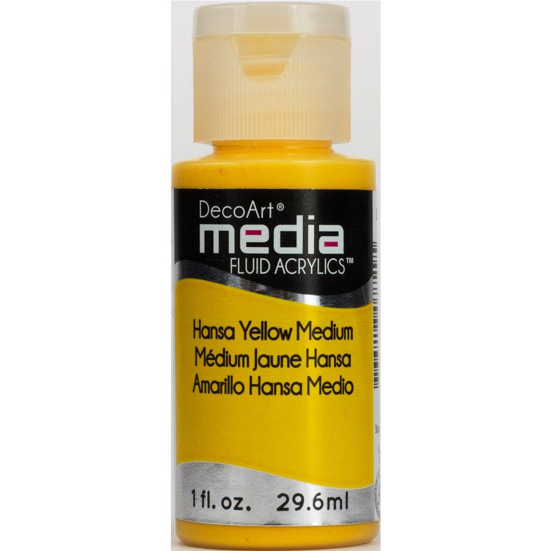 DecoArt Media Fluid Acrylics - Hansa Yellow Medium (Series 2)