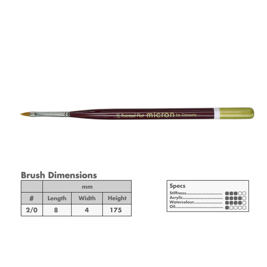 Dynasty Micron Pointed Flat - 2/0
