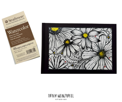 Watercolor Journal - Original cover hand-painted by Tracy Weinzapfel—each journal is one of a kind.