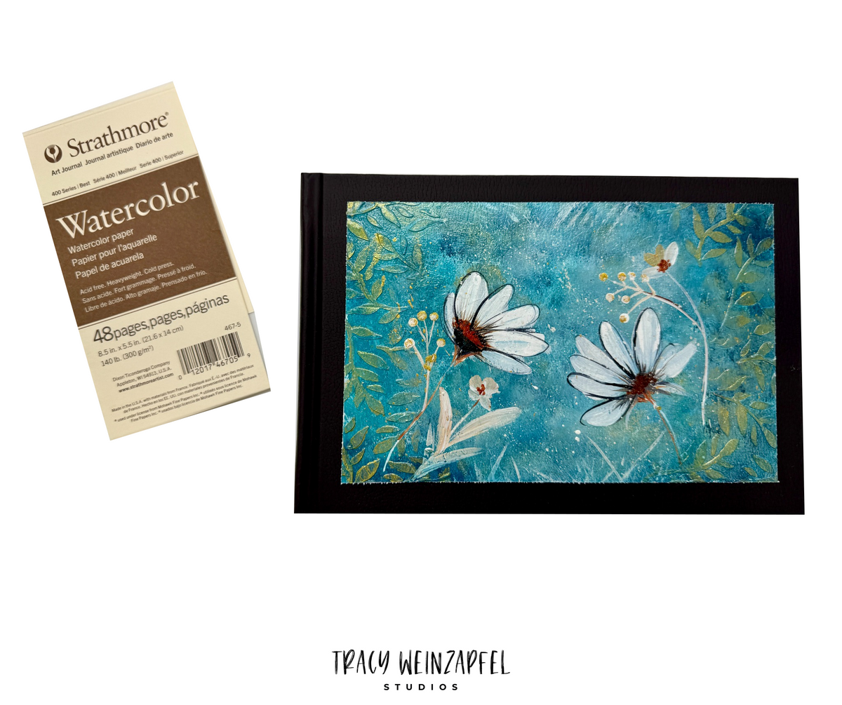 Watercolor Journal - Original cover hand-painted by Tracy Weinzapfel—each journal is one of a kind.