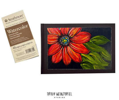 Watercolor Journal - Original cover hand-painted by Tracy Weinzapfel—each journal is one of a kind.